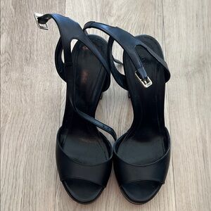 Minelli Black Strappy Heels